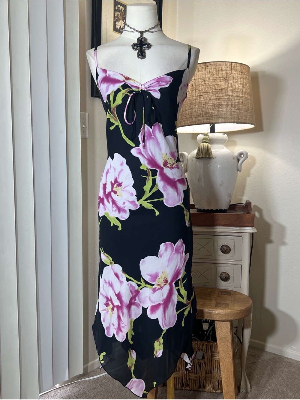 Jonathan Martin Dress with Pink Floral Print